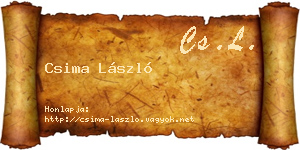 Csima László névjegykártya