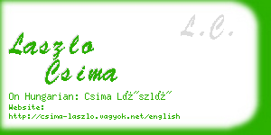 laszlo csima business card